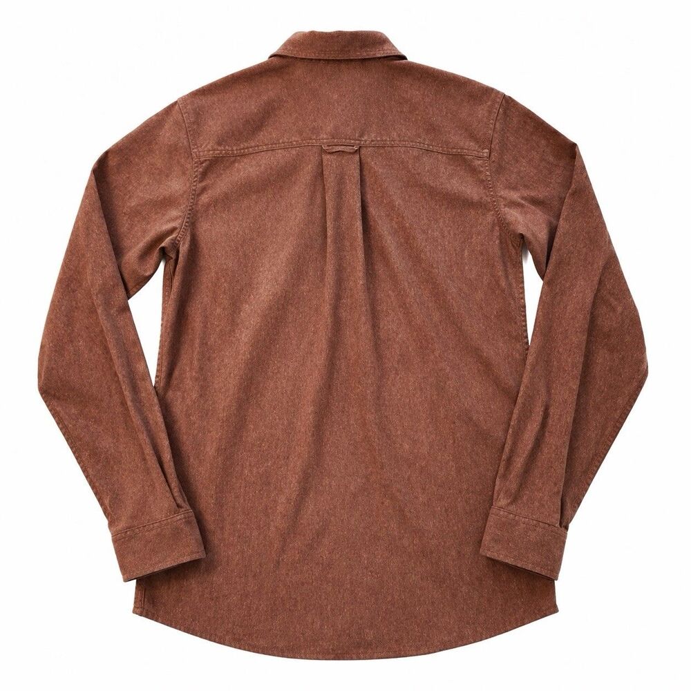 Royal Robbins Shirt Mens Small Brown Performance Flannel Plaid Trim Hiking - Picture 4 of 9